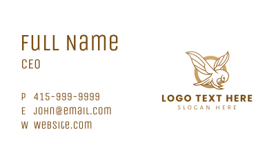 Luxury Gold Owl Business Card Image Preview