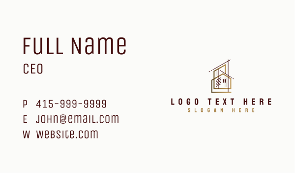 Home Architect Construction Business Card Design Image Preview