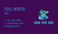 Neon Graffiti Art Letter X Business Card | BrandCrowd Business Card Maker