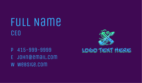 Neon Graffiti Art Letter X Business Card Design Image Preview