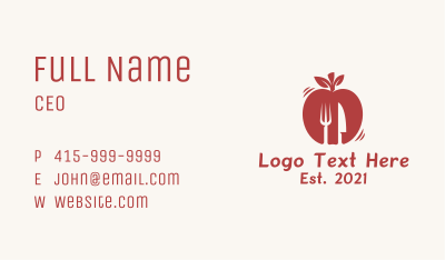 Red Apple Diner  Business Card Image Preview