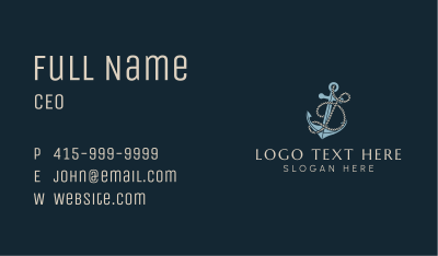 Anchor Rope Letter D Business Card Image Preview