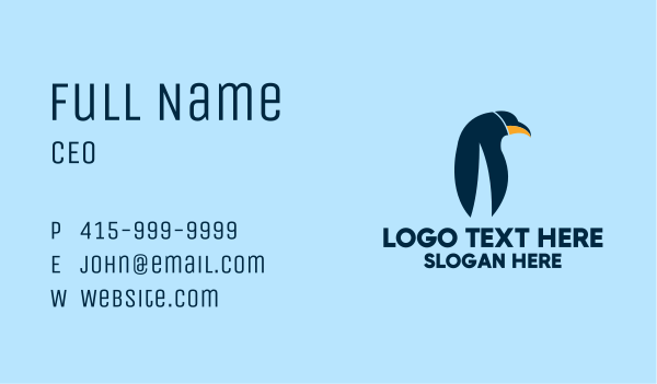 Emperor Penguin Business Card Design Image Preview