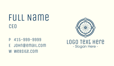 Minimalist Bicycle Wheel Business Card Image Preview