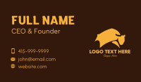 Yellow Livestock Bull Business Card Design