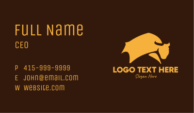 Yellow Livestock Bull Business Card Image Preview
