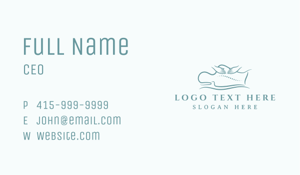 Hands Body Massage Business Card Design Image Preview