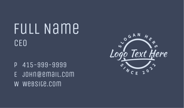 Generic Clothing Brand Business Card Design Image Preview