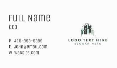 Architectural Property Builder Business Card Image Preview