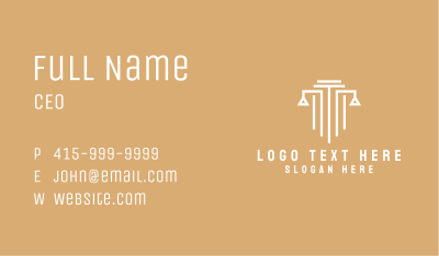 Law Column Pillar Business Card Image Preview