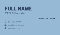 Minimalist Blue Clothing Brand Business Card Design