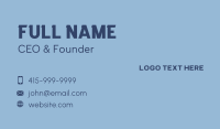 Minimalist Blue Clothing Brand Business Card Image Preview