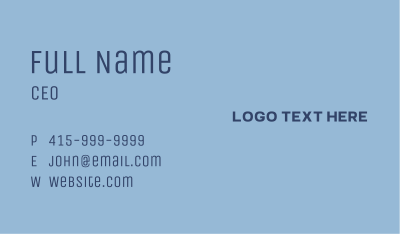 Minimalist Blue Clothing Brand Business Card Image Preview