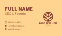 Brown Ethnic Buckler Business Card Design