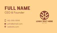 Brown Ethnic Buckler Business Card Image Preview