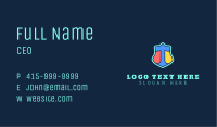 Neon Shield Letter T Business Card Image Preview