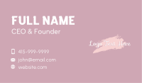 Elegant Beauty Script Wordmark Business Card Image Preview