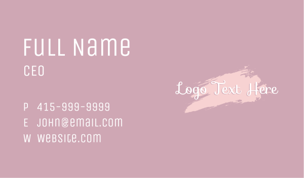 Elegant Beauty Script Wordmark Business Card Design Image Preview