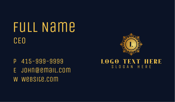 Golden Sun Letter  Business Card Design Image Preview