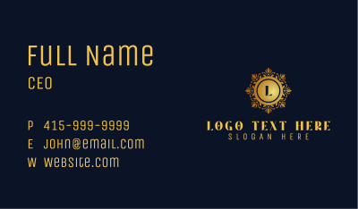 Golden Sun Letter  Business Card Image Preview