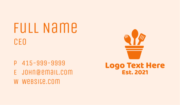 Kitchen Utensil Pot Business Card Design Image Preview