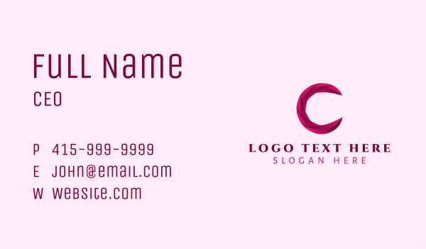 Gradient Decor Letter C Business Card Design Image Preview