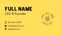Black Yellow Sun Business Card Image Preview
