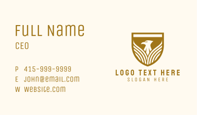 Eagle Military Shield Business Card Image Preview