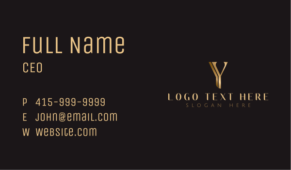 Premium Luxury Letter Y Business Card Design Image Preview