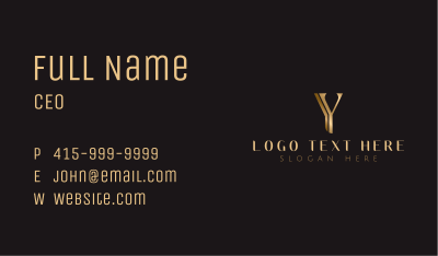 Premium Luxury Letter Y Business Card Image Preview