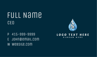 Water Droplet Splash Business Card Image Preview