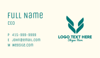 Abstract Green Palm Leaf  Business Card Image Preview