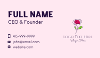 Minimalist Rose Floral  Business Card Image Preview