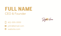 Vlogger Signature Wordmark Business Card Image Preview