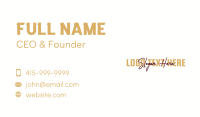 Vlogger Signature Wordmark Business Card Design