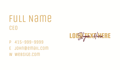 Vlogger Signature Wordmark Business Card Image Preview