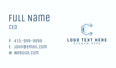 Advertising Business Tech Letter C Business Card Image Preview