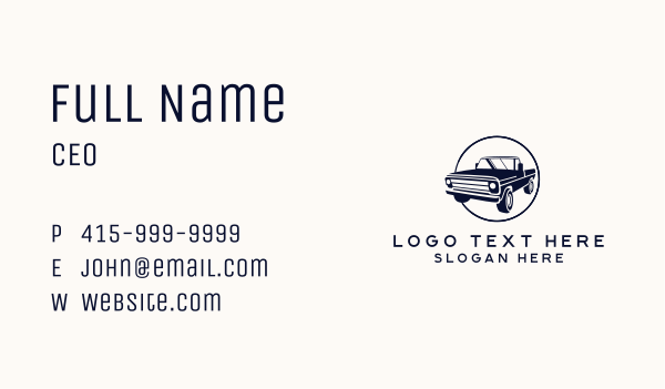 Retro Automotive Car Business Card Design Image Preview