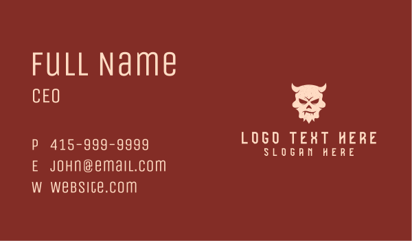 Devil Evil Creature Business Card Design Image Preview