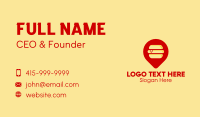 Burger Location Pin Business Card Image Preview