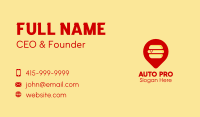 Burger Location Pin Business Card Design