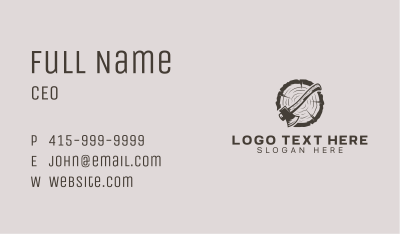Wood Axe Woodwork Business Card Image Preview