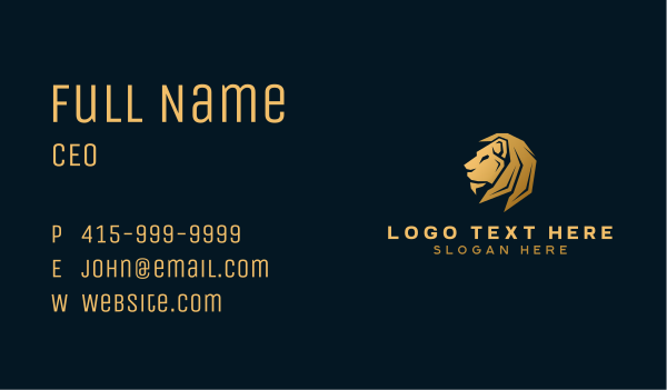 Lion Animal Mane Business Card Design Image Preview