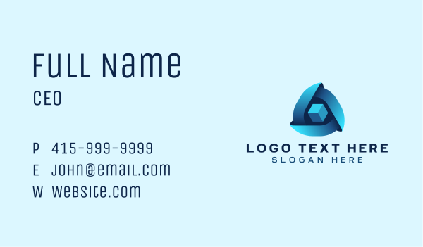 Triangle Cube Tech Business Card Design Image Preview