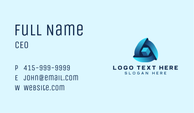 Triangle Cube Tech Business Card Image Preview