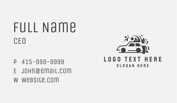 Vehicle Car Cleaning  Business Card Design Image Preview