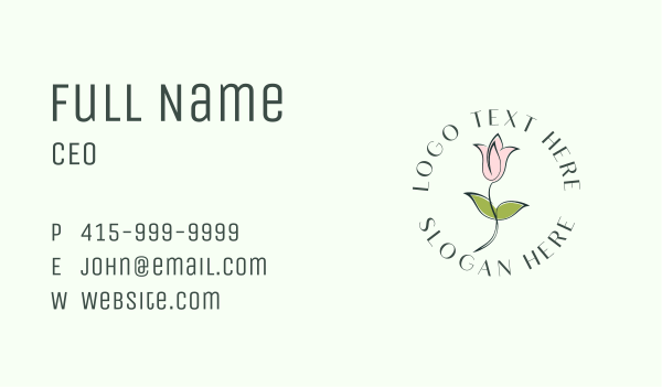 Pink Beauty Flower Business Card Design Image Preview