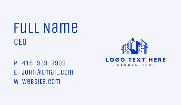 Urban Construction Development Business Card Design Image Preview