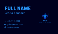 Liquid Drop Letter W Business Card Image Preview