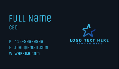 Professional Star Company Business Card Image Preview